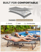 KingCamp Oversized Tanning Chair, Extra-Wide Padded Folding Chase Lounge Chairs - Image 5