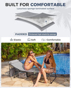 KingCamp Oversized Padded Chase Lounge Chairs, Extra-Wide Folding Tanning Chair - Image 4