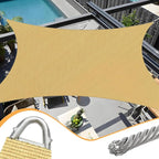 Upgraded with High-Strength Steel Cable Edges 20' x 24' Sun Shade Sail Sand by OOTONAT
