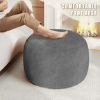 Round Pouf Ottoman Foot Rest, 29 X 18Inch Floor Poufs Footstool, A Round Modern - Image 4