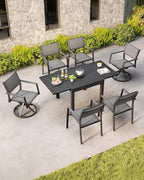 Patio Aluminum Extendable Dining Table, Rust-Free Expandable Outdoor Dining - Image 4