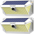TECKNET 461 LED Solar Powered Outdoor Lights, 270° Angle & 3 Lighting Modes by Tecknet