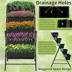 Homdox 2 Pack Vertical Garden Bed, 5 Tiers Vertical Raised Garden Planter - Image 3