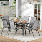 TLSUNNY 7 Pieces Patio Dining Set, Outdoor Table and Chairs W/1.69″ Umbrella - Image 9