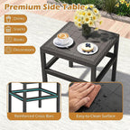 COSTWAY 3 Piece Patio Furniture Set, Outdoor PP Rattan Wicker Furniture Set - Image 6