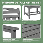 HDPE Outdoor Patio Dining Set - Image 6