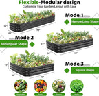 Galvanized Raised Garden Bed for Gardening, Modular Above Ground Growing - Image 4
