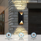 LEONLITE Dimmable LED Up Down Wall Light, CRI 90+, IP65 Waterproof, 10%-100% - Image 8