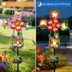 Solar Butterfly Cross Garden Stake Light, Metal Cross Cemetery Decorations - Image 2