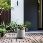 Kante 11.6" Dia Round Concrete Planter, Outdoor Indoor Large Plant Pots - Image 4