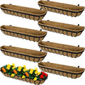 8 Pack 24 Inch Window Deck Railing Planter Boxes by BeapTcely