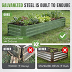 INNO STAGE 8×2×1ft Galvanized Raised Garden Bed Kit, Galvanized Planter Raised - Image 3