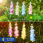 KOOPER Solar Lights Outdoor Garden Decor, 4 Pack Upgraded Delphinium Solar - Image 3
