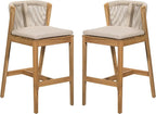 Christopher Knight Home Cuz Patio Barstool Set of 2, Outdoor Counter Height - Image 4