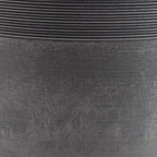 PSW Pot Collection 12-inch Plastic/Stone/Wood Composite Large Ribbed Planter – - Image 5