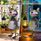 Garden Decor Cat Solar Statues, Unique Garden Statues Cat - Image 7