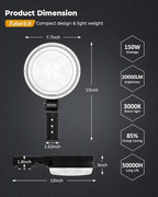 LED Barn Light, 150W 20000LM Yard Area Lights Dusk to Dawn Outdoor Lighting - Image 6