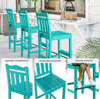 nalone Outdoor Bar Stools Set of 2, HDPE Tall Adirondack Chairs Bar Chairs - Image 4