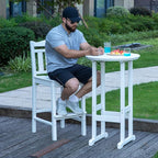 nalone Outdoor Bar Stools Set of 2, HDPE Tall Adirondack Chairs Bar Chairs - Image 2