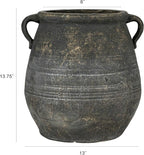 Creative Co-Op Whitewashed Terra-Cotta Urn - Image 2