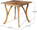 Christopher Knight Home Hermosa Acacia Wood Dining Set, 5-Pcs Set, Teak Finish - Image 5