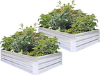 Galvanized Raised Garden Beds for Vegetables Large Metal Planter Box Steel Kit by FOYUEE