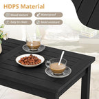 LUE BONA Outdoor Coffee Table Rectangle, HDPS Patio Coffee Tables - Image 5