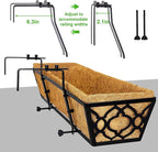 Y&M 24in Window Planter Box 4Pcs Iron Railing Planter - Image 4