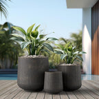 Kante 15.3"+11.6"+8.2" Dia Round Concrete Planter, Large Outdoor Indoor Planter - Image 3