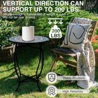 Fashion&cool Small Outdoor Side Table, Weather Resistant Metal Desk End Table - Image 6