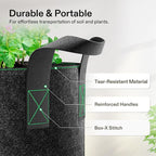 VIVOSUN 5-Pack 15 Gallon Plant Grow Bags, Heavy Duty Thickened Nonwoven Fabric - Image 6