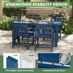 HDPE Outdoor Patio Dining Set - Image 4
