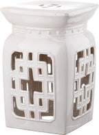 Safavieh Castle Gardens Collection Beijing Filigree Antique White Glazed by SAFAVIEH