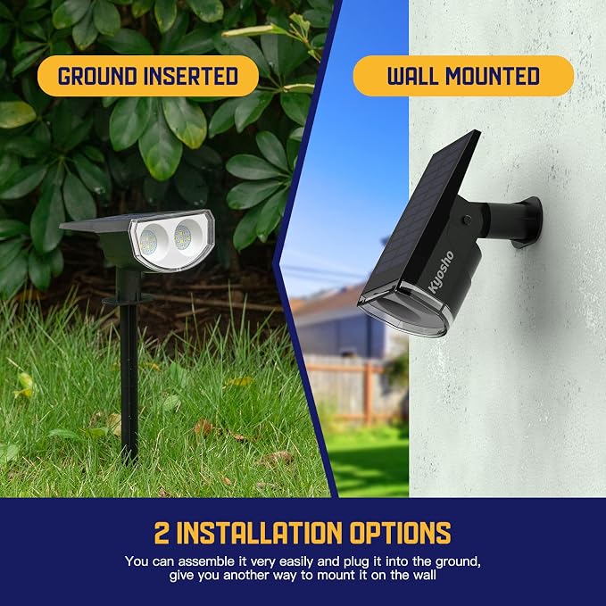 Kyosho Solar Color Spot Lights Outdoor, 9 Lighting Modes Halloween Christmas - Image 8