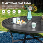 5 Pieces Patio Dining Set, 4 x Woven Rattan Chairs - Image 6