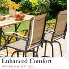Sophia & William Outdoor Bar Set, Patio Bar Table and Chairs Set, Bar Height - Image 3