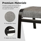 Patio Outdoor Ottoman Footstools Assembled Aluminum Footrest Side Table Small - Image 4