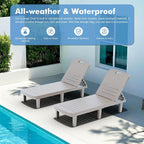 WACASA Outdoor Chaise Lounge Chairs Set of 4, Oversized Lounge Chairs - Image 9