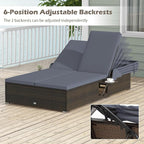 RELAX4LIFE Outdoor Rattan Daybed w/Canopy - Image 5