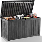 EasyUp 180 Gallon Outdoor Deck Box Waterproof, UV Resistant Resin Outdoor by EASYUP