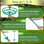 Tellingyou 2 Pack Adjustable Outdoor Flower Pot Stand, Metal Outdoor Plant - Image 6