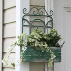 Rustic Metal Wall Planter Vintage Wall Mounted Flower Pot Distressed Wall - Image 8