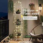 BMOSU Plant Stand with Hooks Indoor Outdoor Corner Tall Plant Stand Heavy-Duty - Image 6
