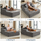 Garvee 50" Oversized Chaise Lounge Indoor Boneless Couch - Image 4