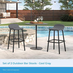 Suncast Outdoor Modern Resin Patio Bar Stools - Image 4