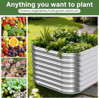 4 PCS Tall 2x2x1.5ft Galvanized Raised Garden Bed Outdoor, Metal Garden Bed - Image 6