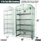 Worth Garden 50% Extra Wide Mini Greenhouse 5 Tier Portable Plant Green House - Image 3