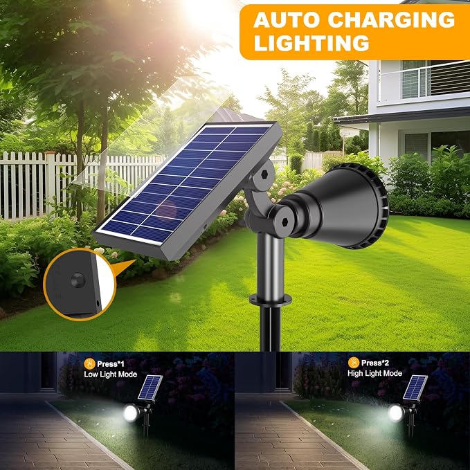 Solar Spot Lights Outdoor, 36 LEDs 1000LM Adjustable Solar Lights Outdoor - Image 4