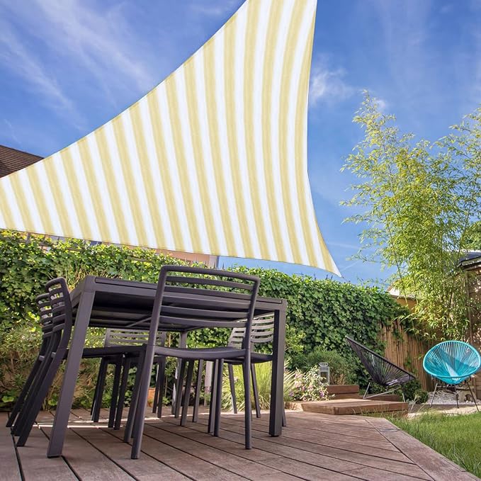 E&K Sunrise 22' x 22' x 22' Sun Shade Sail Triangle Canopy Shade Cover UV Block - Image 7