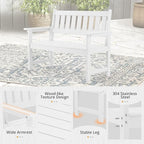 LUE BONA Outdoor Bench, 2-Person HDPS Garden Bench, Outdoor Benches Weatherproof - Image 4